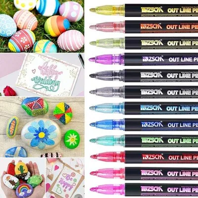 Produktbild von Glitter Tips Set 12 bunte Zaubermarker für Kinder - Transfertipps für kreative Malerei und Zeichnung