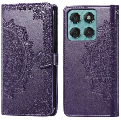 Imagen del producto de Funda tipo libro imoshion Mandala para Motorola Moto G57 Power, color violeta