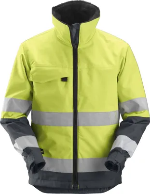 Produktbild von Snickers Hi-Vis isolierende Arbeitsjacke, Kl. 3, EN 20471 HV-Gelb-Stahlgrau-M