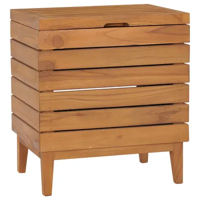 Image de Panier à linge 40x30x45 cm Bois de teck massif