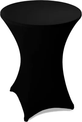 Produktbild von Stehtischhusse Stretch Stehtisch Ø 70 cm Tisch Husse Bistrotisch Schwarz