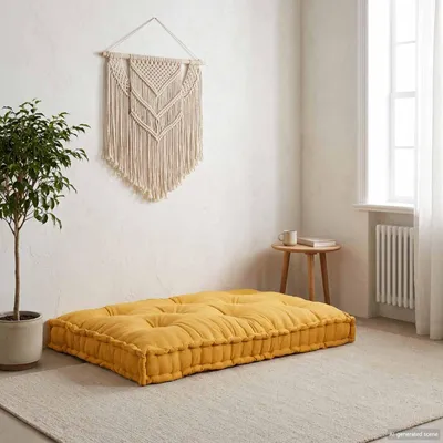 Obrázok produktu pre vidaXL Vankúš na paletovú pohovku, žltý, 120 x 80 x 12 cm, látka