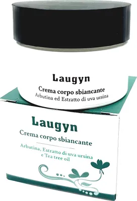 Produktbild von Laugyn - Aufhellende Körpercreme 50 ml - Arbutin Uva Ursina Vitamin E Plankton Teebaumöl gegen Pigmentflecken