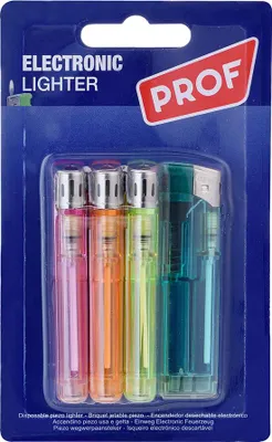 Produktbild von Elektronischer Feuerstein, Bunte Farben, Blister 4 Stück