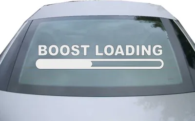 Produktbild von Indigos UG - Aufkleber Heckscheibe & Motorklappe DE2046 - silber - 600x114 mm - Boost Loading - Auto Scheiben Fenster Heckklappe Tuning Racing JDM - Die cut