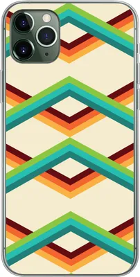 Produktbild von MuchoWow® Handyhülle Schutzhülle Hülle für Telefoonhoesje iPhone 11 Pro Max Retro - Streifen - Design - Siebziger Jahre Silikon Softcase Handy Hülle - Schutz