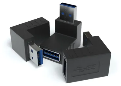 Produktbild von 3x USB 3.0 Winkel Adapter 270° Grad Winkeladapter A Stecker zu A Buchse