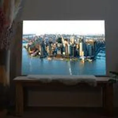 Produktbild von LED Wandbild New York Downtown – Beleuchtetes City Skyline Wandbild