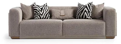 Produktbild von Viersitzer Sofa 4 Sitzer Stoffsofa Polstersofa Grau Modern Sofas Neu