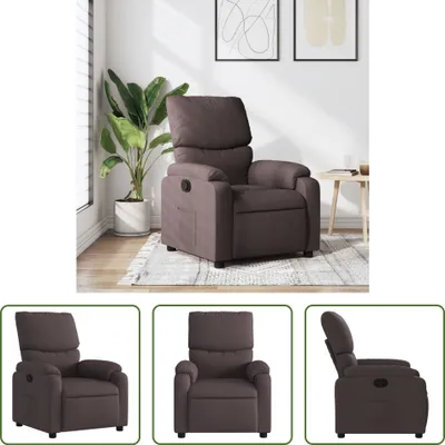Produktbild von The Living Store Relaxsessel Dunkelbraun Stoff