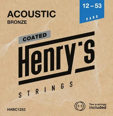 Produktbild von Henry's Coated 80/20 Bronze 12-53 Saiten für Akustikgitarre