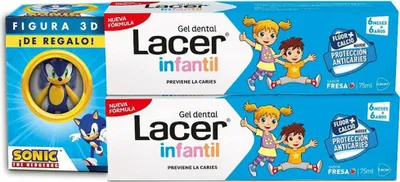 Zdjęcie produktu dla Pasta do zębów Lacer Infantil 75 ml Truskawka 2 szt