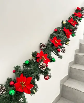 Produktbild von abc HOME | Girlande Tannen-Optik | Weihnachten | 24 LED´s | Flackereffekt | Batterie | 210 cm L