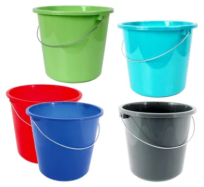 Produktbild von EIN 10 oder 5 Liter Eimer PUTZEIMER Plastik Kunststoff WASSEREIMER Lebensmittelecht Auswahl (Blau, 5 Liter)