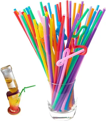Productafbeelding van Herbruikbare rietjes van kunststof - Ideaal voor feestjes - Verjaardagen - Bruiloften en evenementen - Smoothies - Sappen - Cocktails en slushys