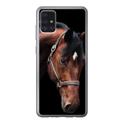 Produktbild von MuchoWow® Handyhülle Schutzhülle Hülle für Samsung Galaxy A52 5G Pferd - Halfter - Braun Silikon Softcase Handy Hülle - Umschlag