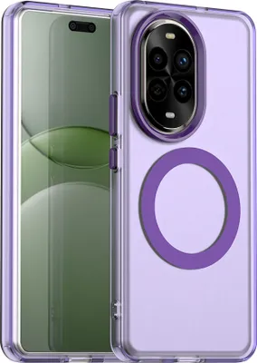 Image de Etui magnétique pour Huawei Nova 13 Pro, étui antichoc fin, mat et translucide Violet