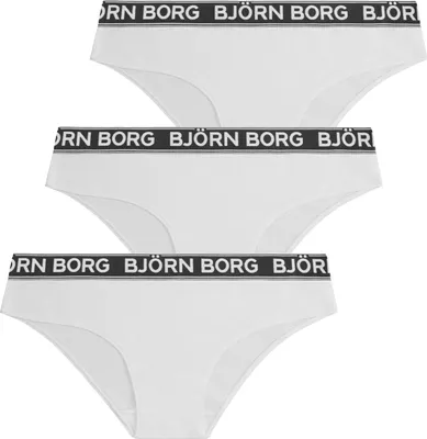 Produktbild von Björn Borg - Damen - Hipster Cheeky 3er-Pack - Weiß - Gr. S