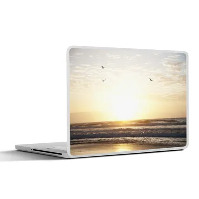 Produktbild von MuchoWow® Laptop Aufkleber Sticker Cover Sonne - Vogel - Meer 36.5x27.5 cm - Laptop-Sticker