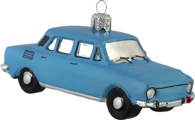 Obrázek produktu pro Skleněné autíčko retro modré