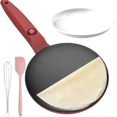 Image de Machine à crêpes électrique - 78 pouces - Four à pancakes rouge