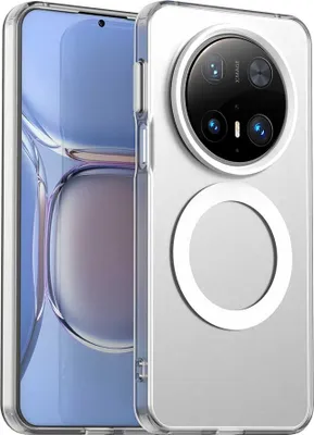Image de Etui magnétique pour Huawei Mate 70, étui antichoc fin, mat et translucide Blanc