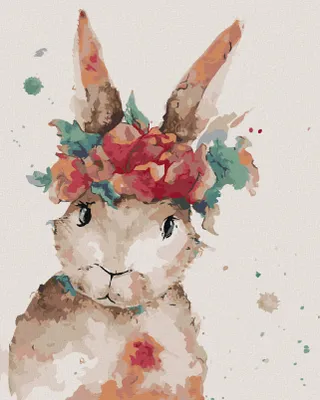 Produktbild von Zuty - Malen nach Zahlen - ELEGANTER HASE, 40x50 cm, mit Keilrahmen (bereits gespannt)