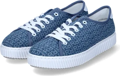Produktbild von Rieker Damen sportliche Halbschuhe/ Schnürschuhe/ Low Sneaker Blau Textil  Größe: 40