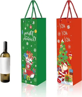 Produktbild von Weihnachtsgeschenktüten Rot Wein Whisky 12 Stück