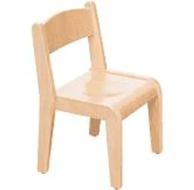 Imagen del producto de Silla de madera de haya maciza de Van Dijk Toys, con una altura de asiento de 30 cm