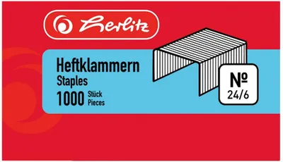 Produktbild von Herlitz Heftklammer No24/6 verzinkt         2x1000er Blister
