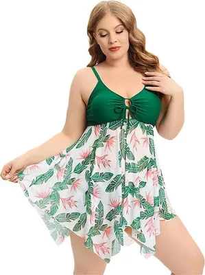 Produktbild von Bikini-Sets für Damen Badeanzüge im ethnischen Stil, Schnür-BH + Bikinihose mit niedriger Taille, 2-teilige Badeanzüge Push-Up Bikini-Sets, AH-001
