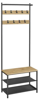Produktbild von Garderobenständer Artisan mit Schuhregal und Sitzbank