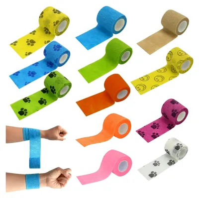 Produktbild von Selbsthaftende Bandage für Hunde, selbstklebender Verband, 12 Stück