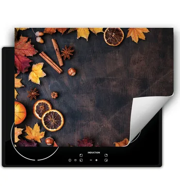 Produktbild von DarHaus Herdabdeckplatte 70x52 cm Anti Rutsch Matte Aufrollbar, Herbst