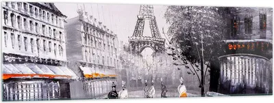 Produktbild von Bilder auf glas - Architektur Paris Eiffle Frankreich - 160x50cm - Glasbilder - Wandbilder - Kunstdruck - Wanddekoration aus Glas - Glas Bilder - Wandbild auf Glas - GAB160x50-2961