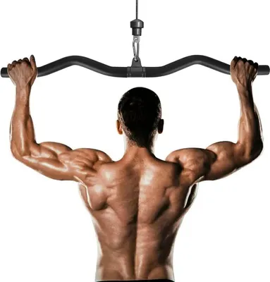 Obrázek produktu pro Fitnessová činka – činka na bicepsy – posilovací cvičení – ergonomický design – 80 cm – černá