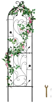 Immagine prodotto di VEVOR traliccio 38x152cm traliccio per rampicanti traliccio in metallo inossidabile per fiori da giardino rose rampicanti traliccio per cetrioli traliccio per giardino e prato