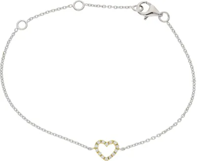 Produktbild von Armband Silber 925 Gold plattiert Zirkonia Herz JL10-03-3860 JuwelmaLux 18 cm