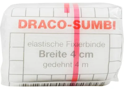 Produktbild von DracoSumbi Fixierbinde 4 cm x 4 m weiß, 1 St. Binde