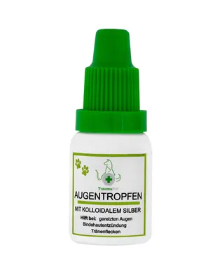 Produktbild von TraumaPet Augentropfen für Hund & Katze – Bei roten, tränenden Augen und Tränenflecken – Kolloidales Silber – 10 ml