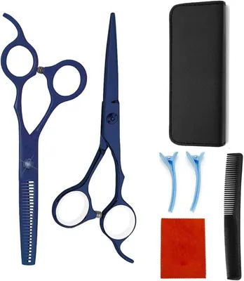 Produktbild von Friseurschere, professionelles Haarscheren-Set, 12-teilig, Effilierschere, Friseurscheren-Set, Haarschneidescheren-Set, Edelstahlscheren für den Friseursalon zu Hause