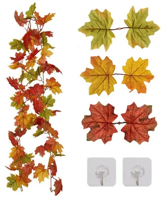 Image de Guirlande d'automne avec 72 feuilles d'érable artificielles, longueur 175 cm, multicolore