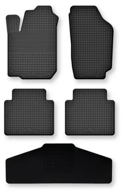 Produktbild von Gummi-Fußmatten + Tunnel für Volvo S40 I 1995-2004 (Limousine) – 5-tlg, Schwarz, Semi-Universal, angepasst – Wielganizator Semi-Universal