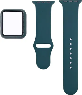 Produktbild von BStrap Silicone Armband für Apple Watch 44mm, dark green