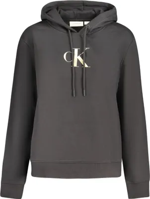 Produktbild von Stylisches Damen Sweatshirt: Kapuzenpullover schwarz, bequem & gefüttert