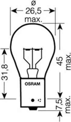 Produktbild von Osram Glühlampe, Blinkleuchte hinten 7511TSP