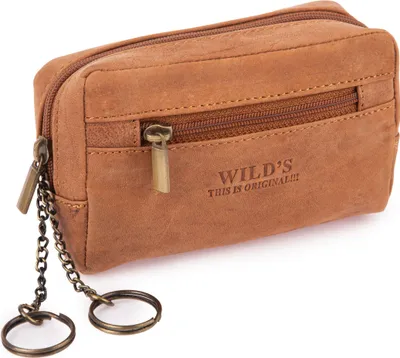 Obrázek produktu pro WILD This is Original Pouzdro na klíče velké Pravá kůže Zip Světle hnědá