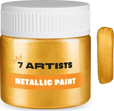 Immagine prodotto di 7 Artists Colore acrilico Reddish Gold Metallic 50 ml | Colori acrilici metallizzati - Colori acrilici metallizzati per tela, carta, pietra, legno ecc.