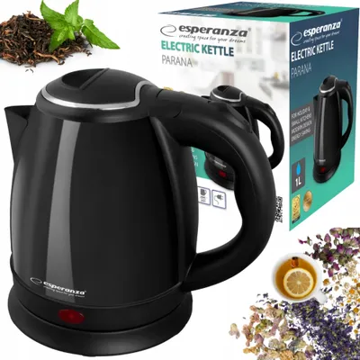 Obrázok produktu pre Rýchlovarná Kanvica Esperanza Parana 1L Bezdrôtová Nerezová Oceľ 1350W